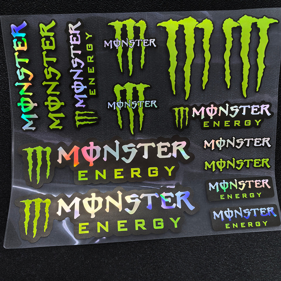 Jual Reflective Monster Energy Sticker Logo Motorcycle Helmet Tank Bike ...