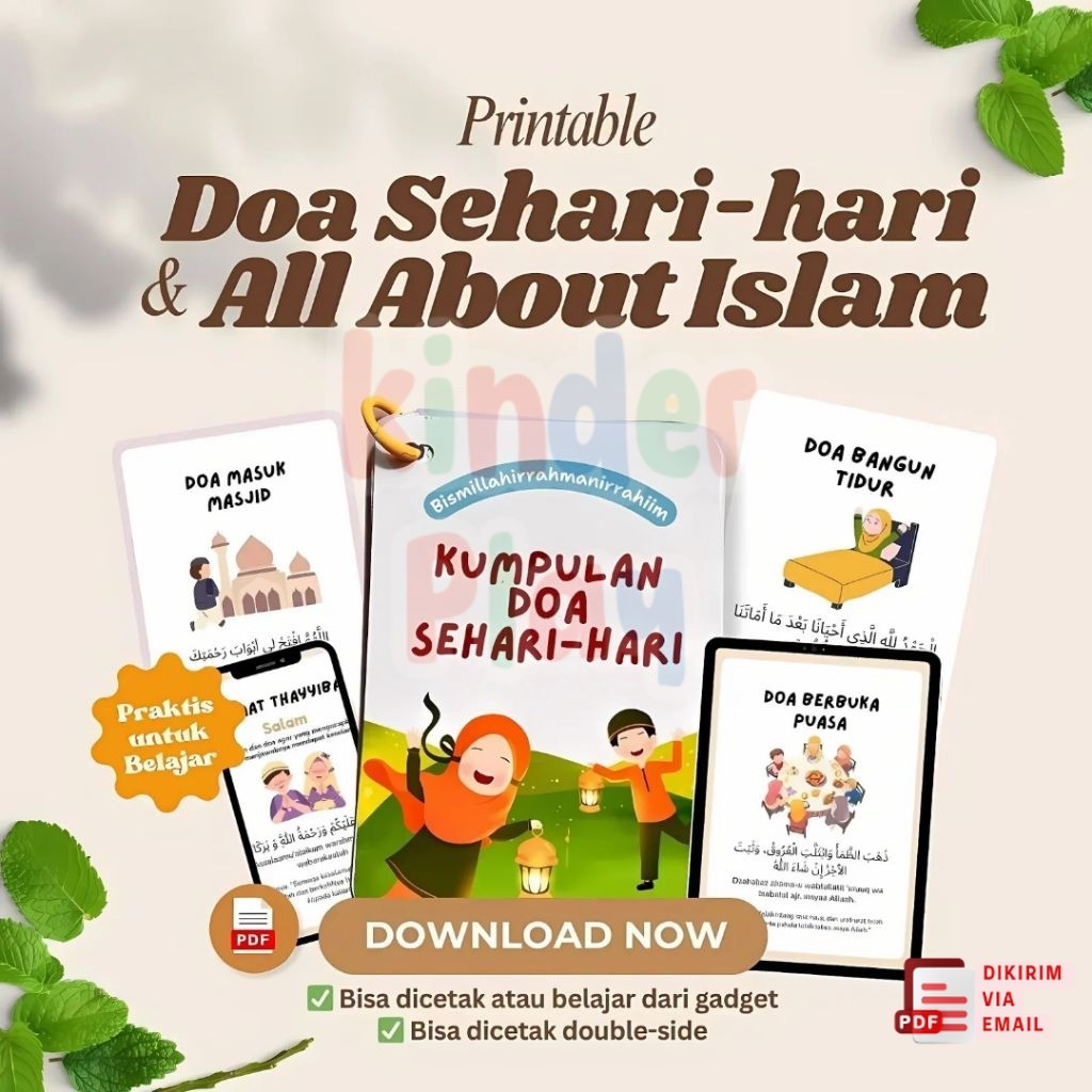 Jual Printable Flash Card Doa Sehari-hari Anak | 24 Doa + 24 Sisi ...