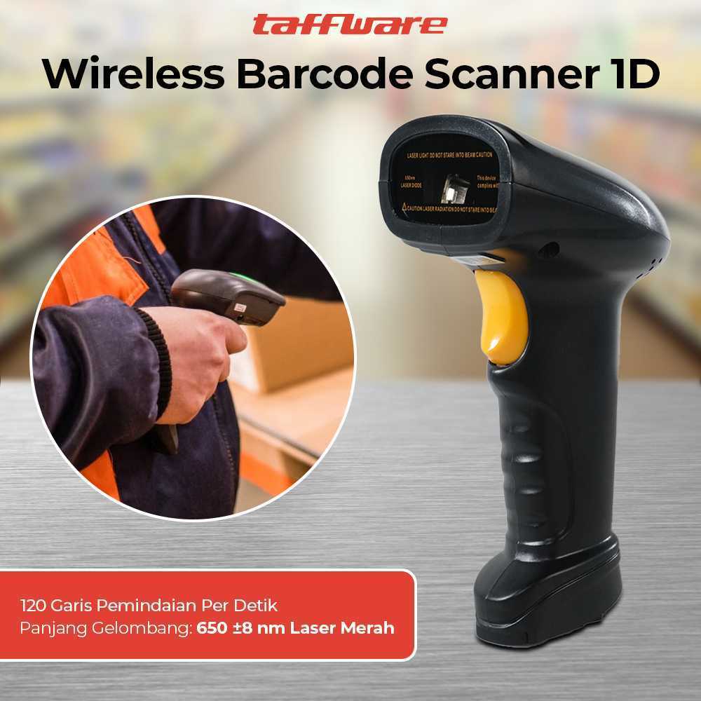Jual Taffware Wireless Barcode Scanner Pemindai Kode Batang 1D - YK ...