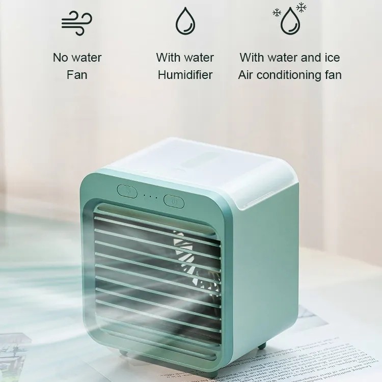 Jual Cordless Ice Cooler Fan Mini Portable Air Conditioning For Bedroom ...