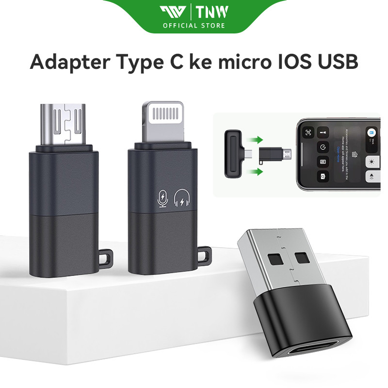 Jual TNW Adaptor Converter Type C ke Micro IOS USB for Microphone ...