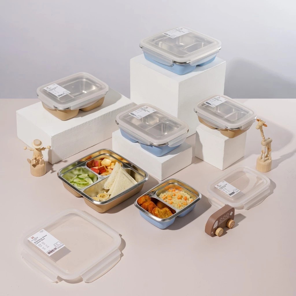 Jual Huggy Stainless Steel Lunch Box Kotak - KM03 1200ML | Shopee Indonesia