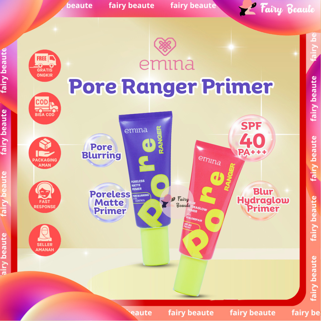 Jual Emina Pore Ranger Total Poreless Primer & Blur Hydraglow Primer 20 ...