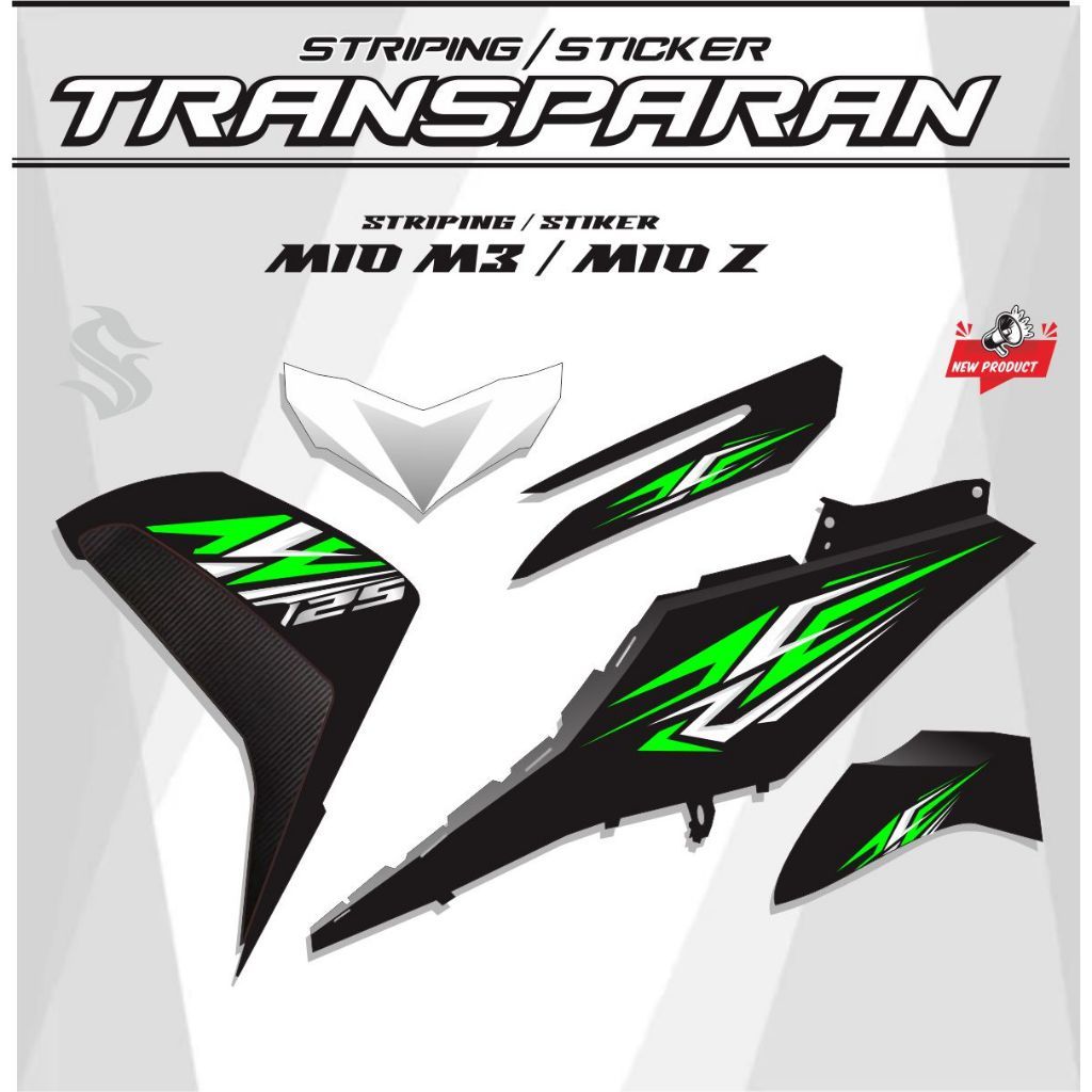 Jual STRIPING STICKER MIO M3 MIO Z TRANSPARAN NEW UV POLET STICKER ...