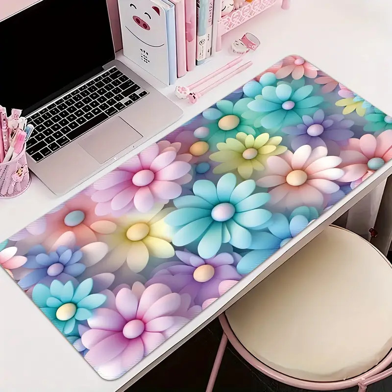 Jual Cute Colorful Flower Mouse Pad Girl Office Keyboard Computer ...