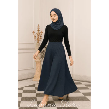 Celana Kulot Wanita Panjang Payung Jumbo Full Puring Ceruty Pakaian Bawahan Fashion Muslim