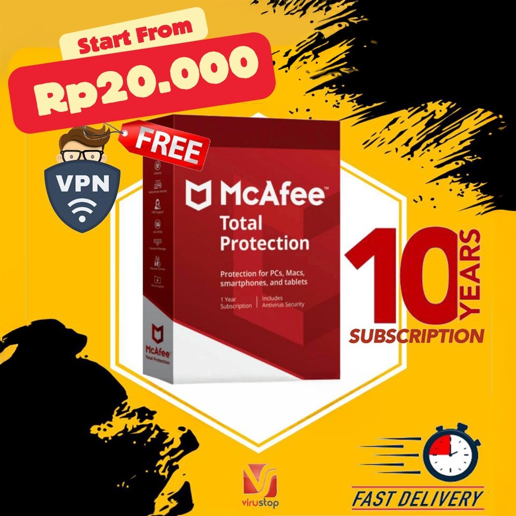 Jual Mcafee Total Protection ORIGINAL Antivirus 5 & 10 Years ...