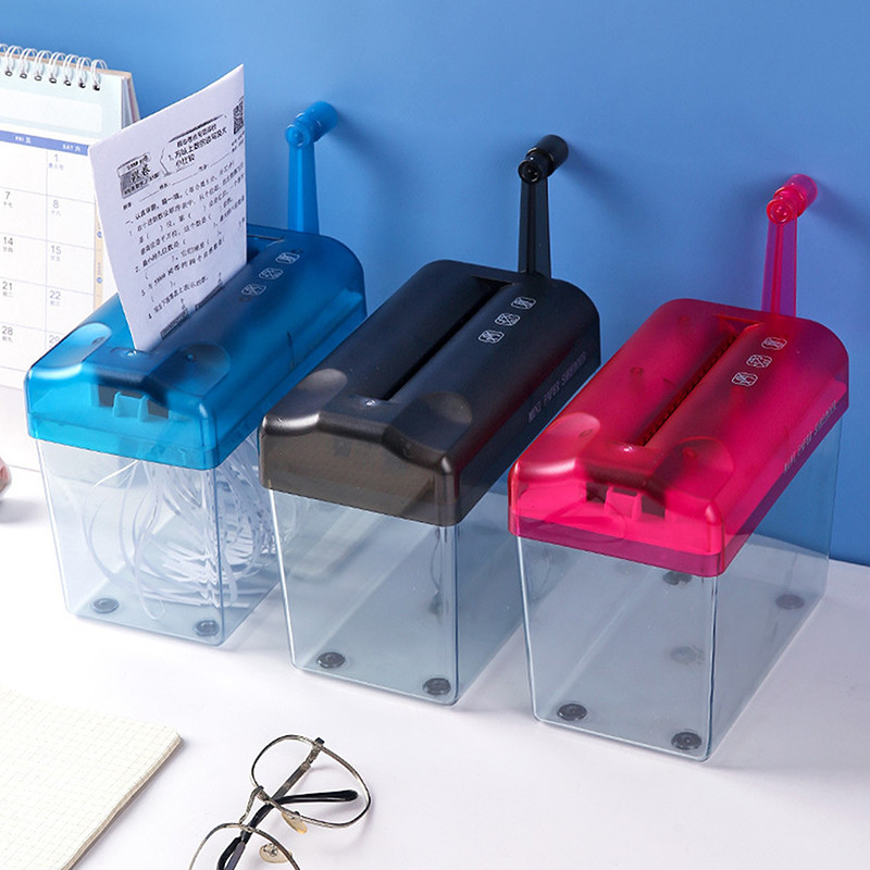 Jual Mini Manual Paper Shredder A6 Office Document Destroyer Receipts ...