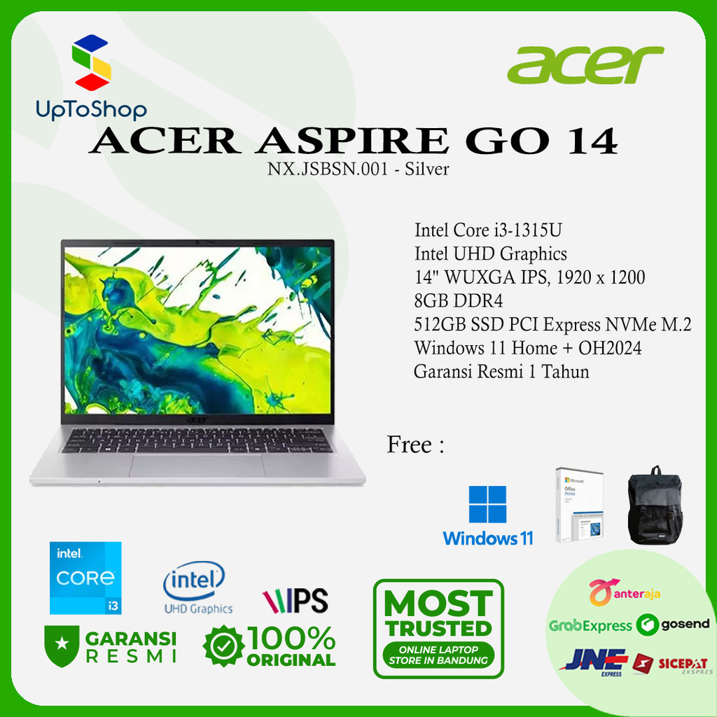 Jual Acer Aspire Go 14 AG14-72P-38GD Core i3-1315U 8GB 512GB Win11 ...