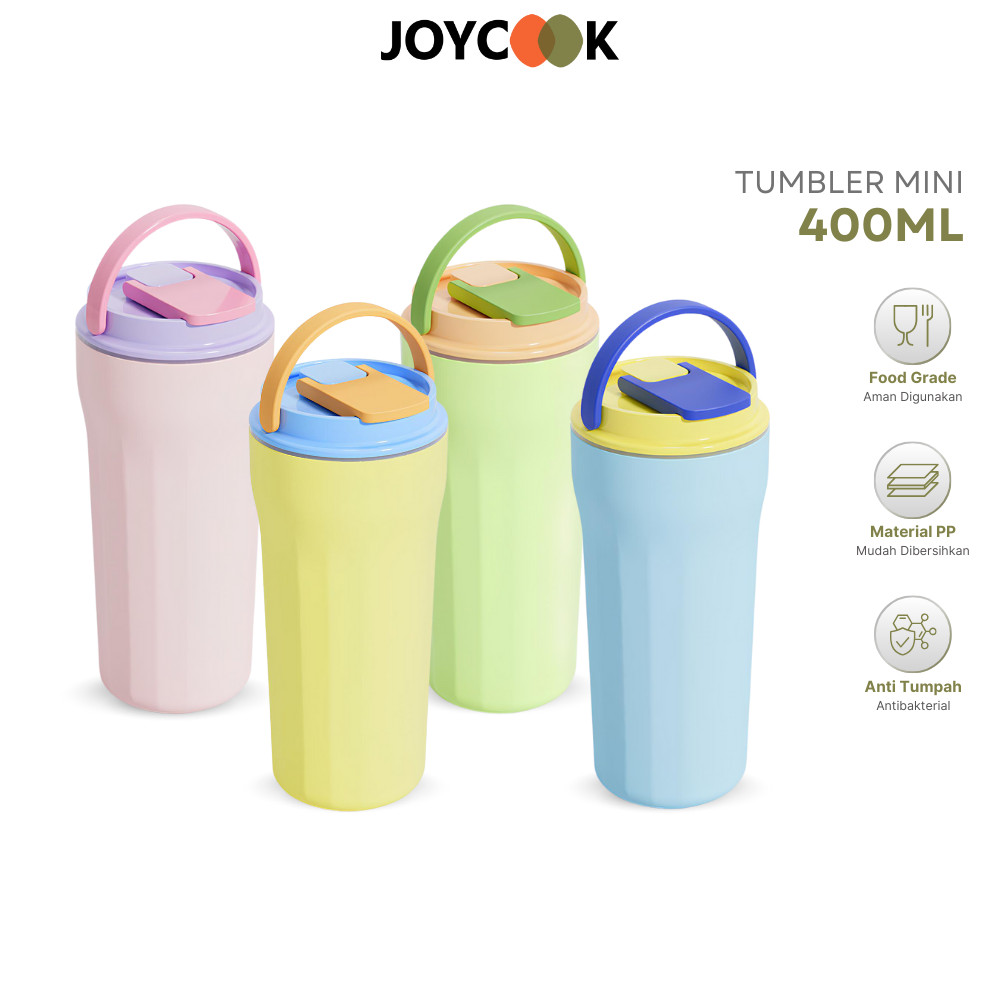 Jual JOYCOOK Tumbler Mini 400ml Warna Pastel Anti Bocor Food Grade ...