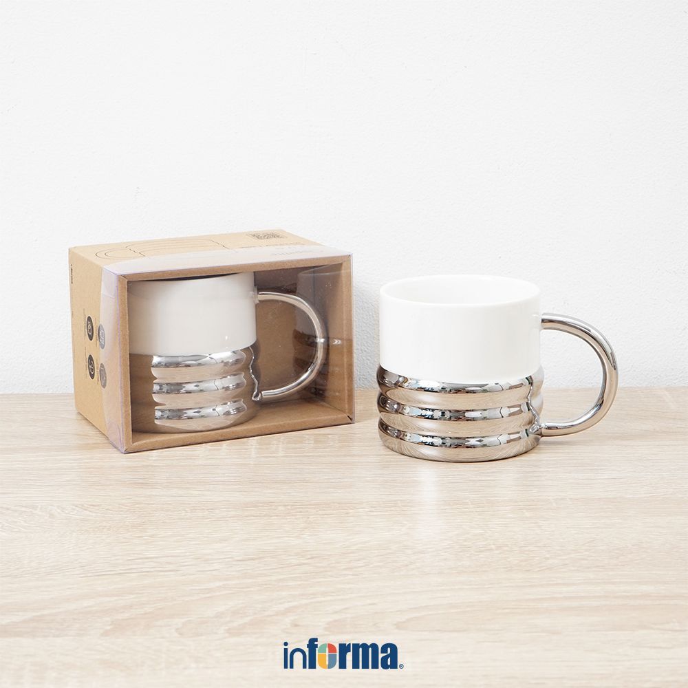 Jual Informa Appetite Arion Mug Porcelain Dengan Handle Silver Plated ...