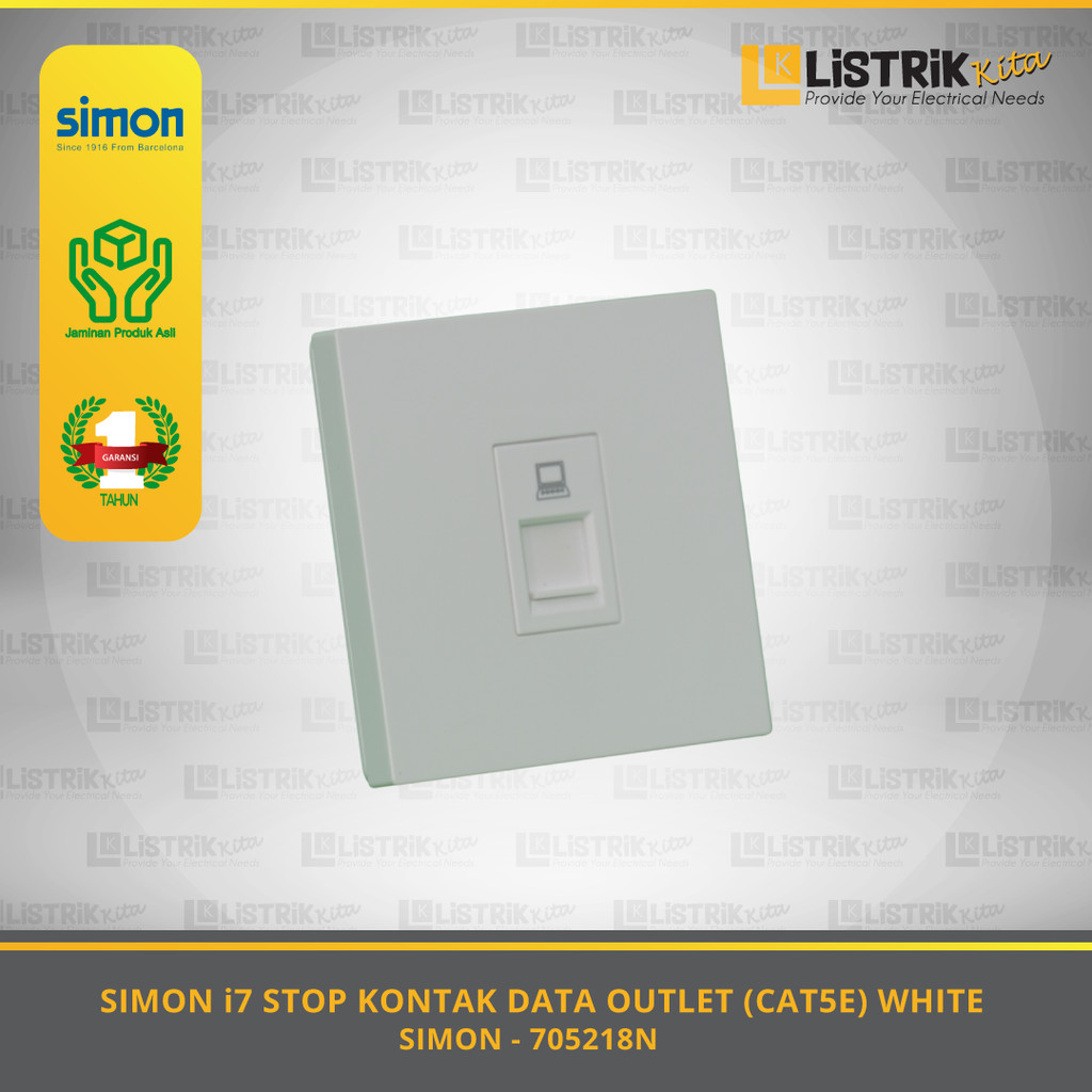 Jual SIMON i7 STOP KONTAK DATA OUTLET (CAT5E) | Shopee Indonesia