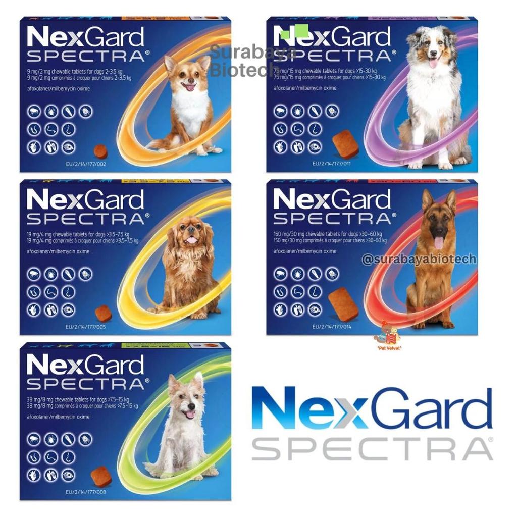 Jual Nexgard Spectra Dog Small - Large Chewable Tablet Pembasmi Kutu ...