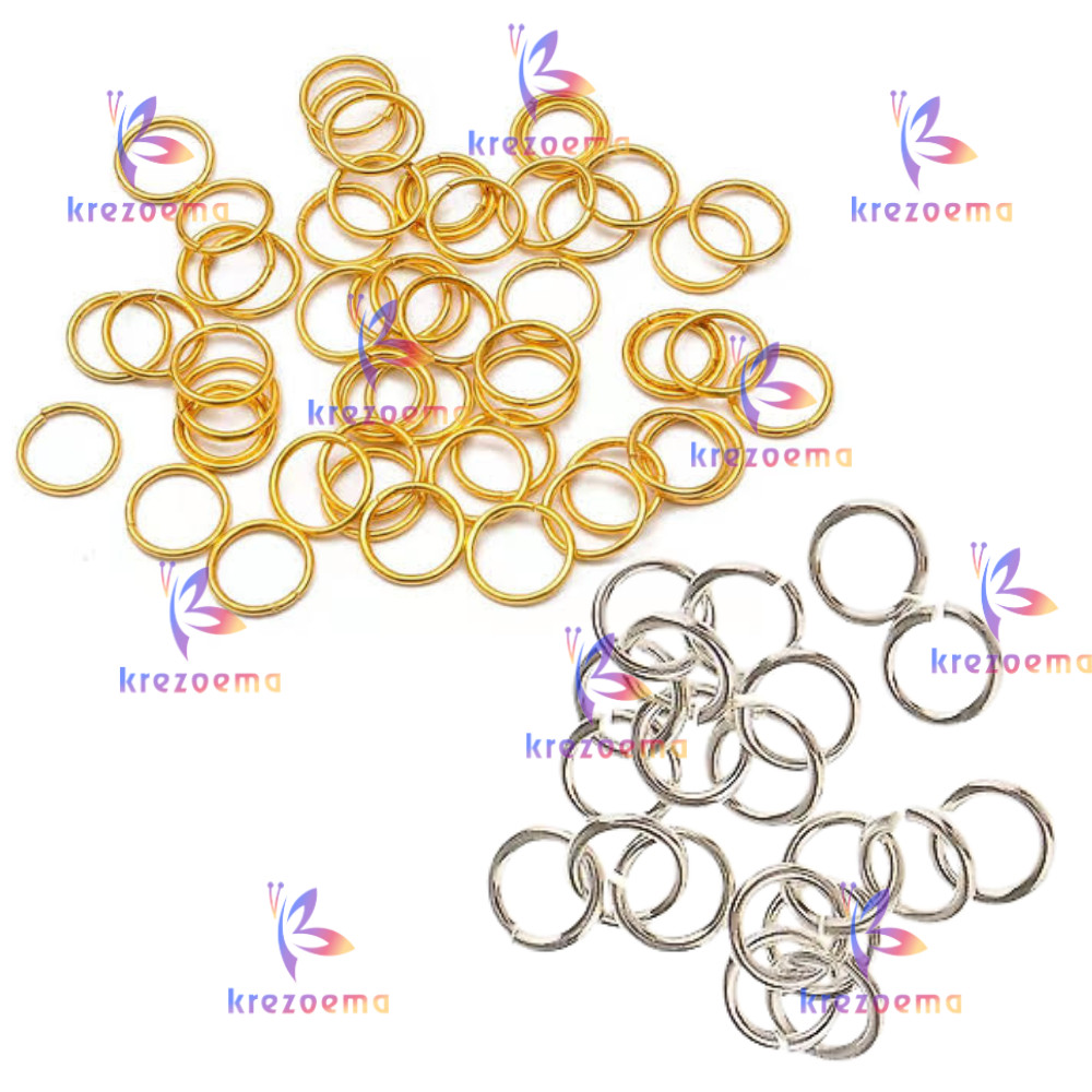 Jual Jump ring connector manik meronce ring konektor aksesoris silver ...