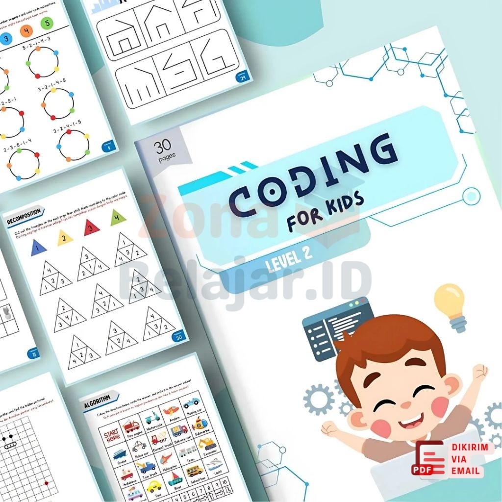 Jual Coding for Kids Level 2 | 35 Halaman Worksheet Anak 4 Tahun+ ...