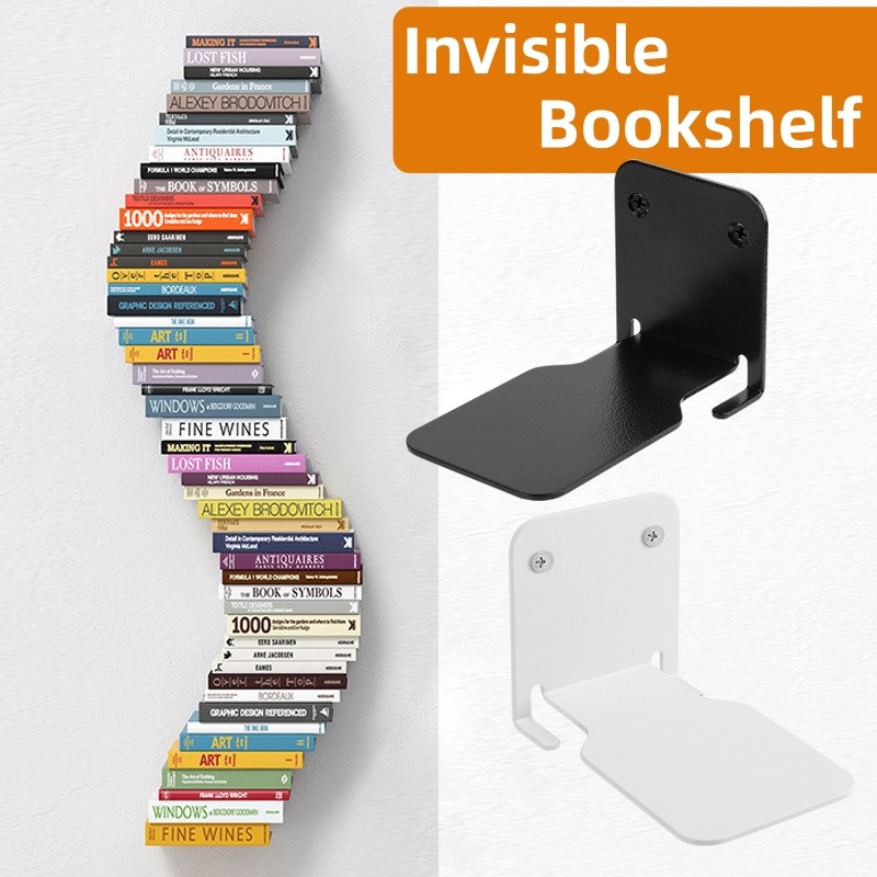Jual Invisible Floating Bookshelf Floating Book Organizer Wall Indoor ...