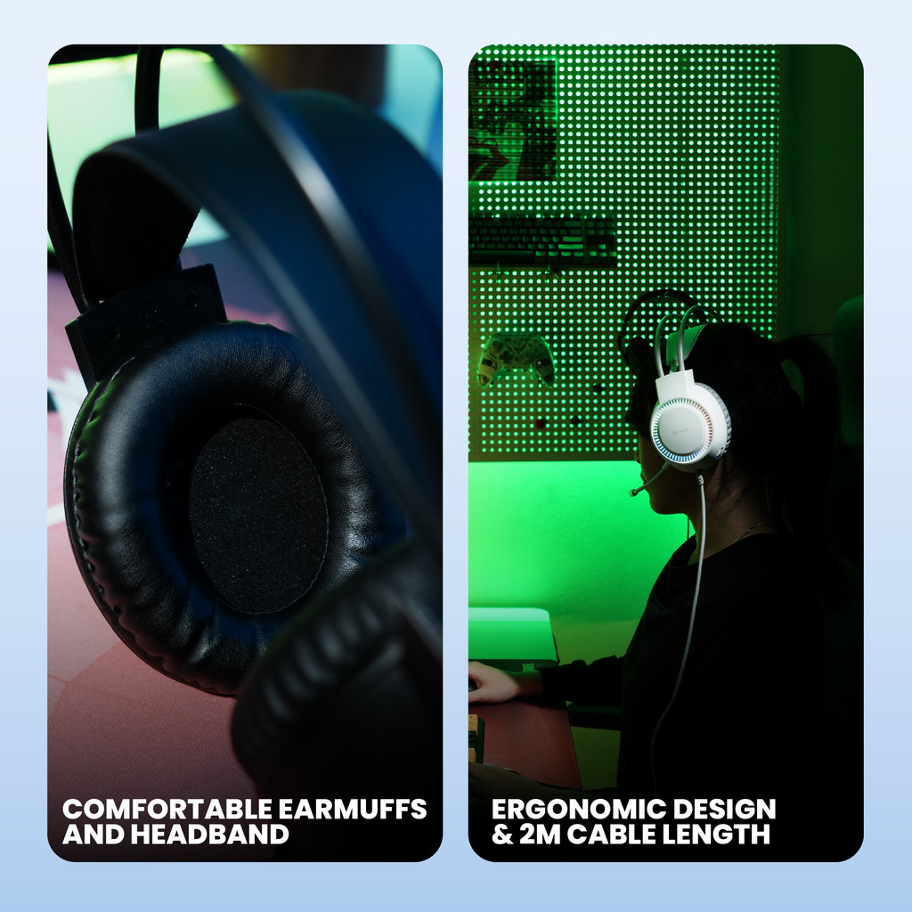 [Exclusive Shopee] Rexus Vonix SH40 Headset Gaming with MIc - USB & Dual Audio Jack Connection (4)