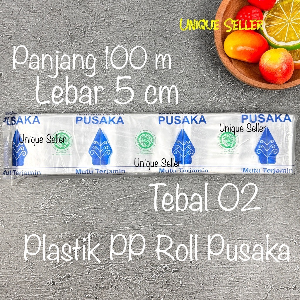 Jual Plastik PP ROLL 5cm 5 cm Tebal 02 Panjang 100m PUSAKA Plastik ...