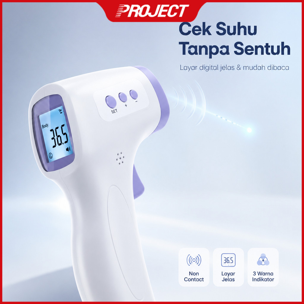 Jual PJT COD Termometer Tembak Infrared Non Contact Suhu Badan Akurat ...