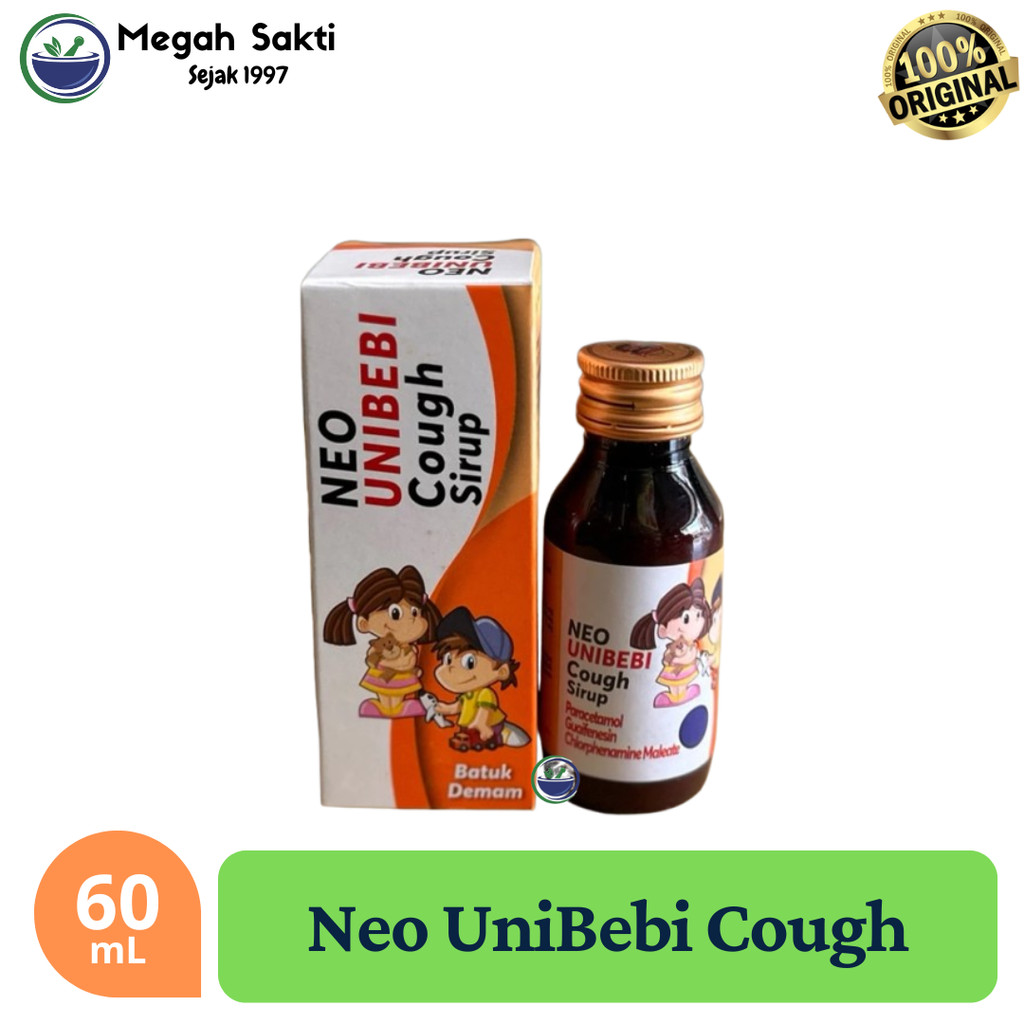 Jual Megah Sakti - Neo Unibebi Cough Sirup 60 mL | Pereda Batuk Demam ...