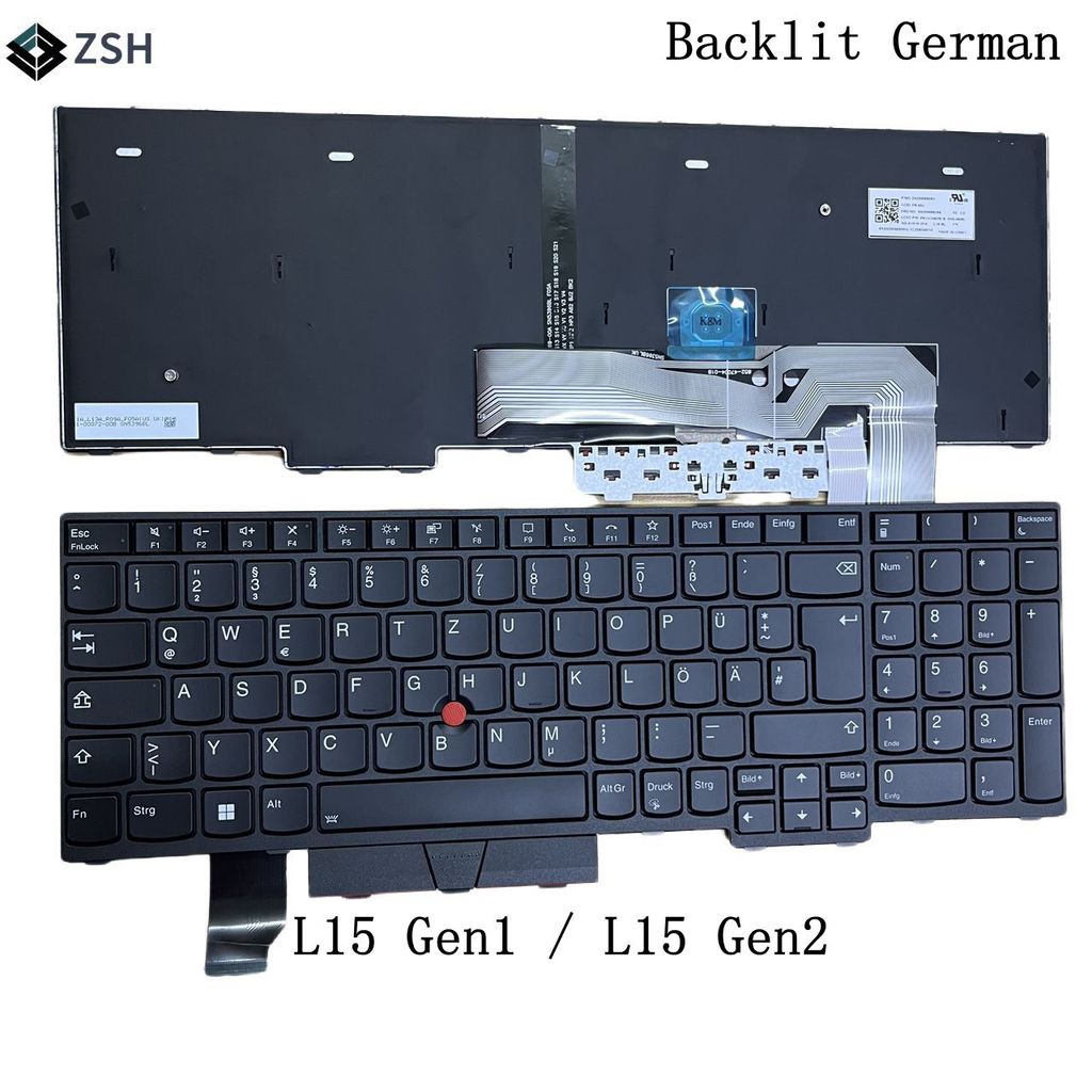 Jual GE GR German Laptop backlit Keyboard For Lenovo Thinkpad L15 Gen1 ...