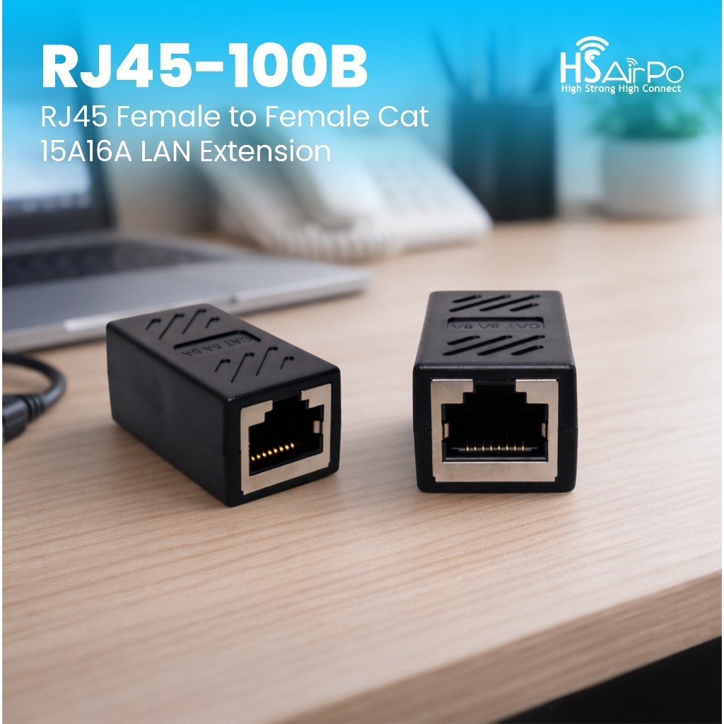 Jual HSAirPo Barel / Coupler Sambungan Kabel LAN RJ45 8 Pin Cat6 ...