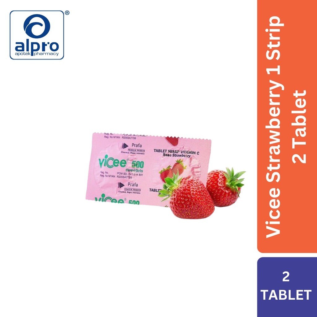Jual Vicee Strawberry 1 Strip 2 Tablet | Shopee Indonesia