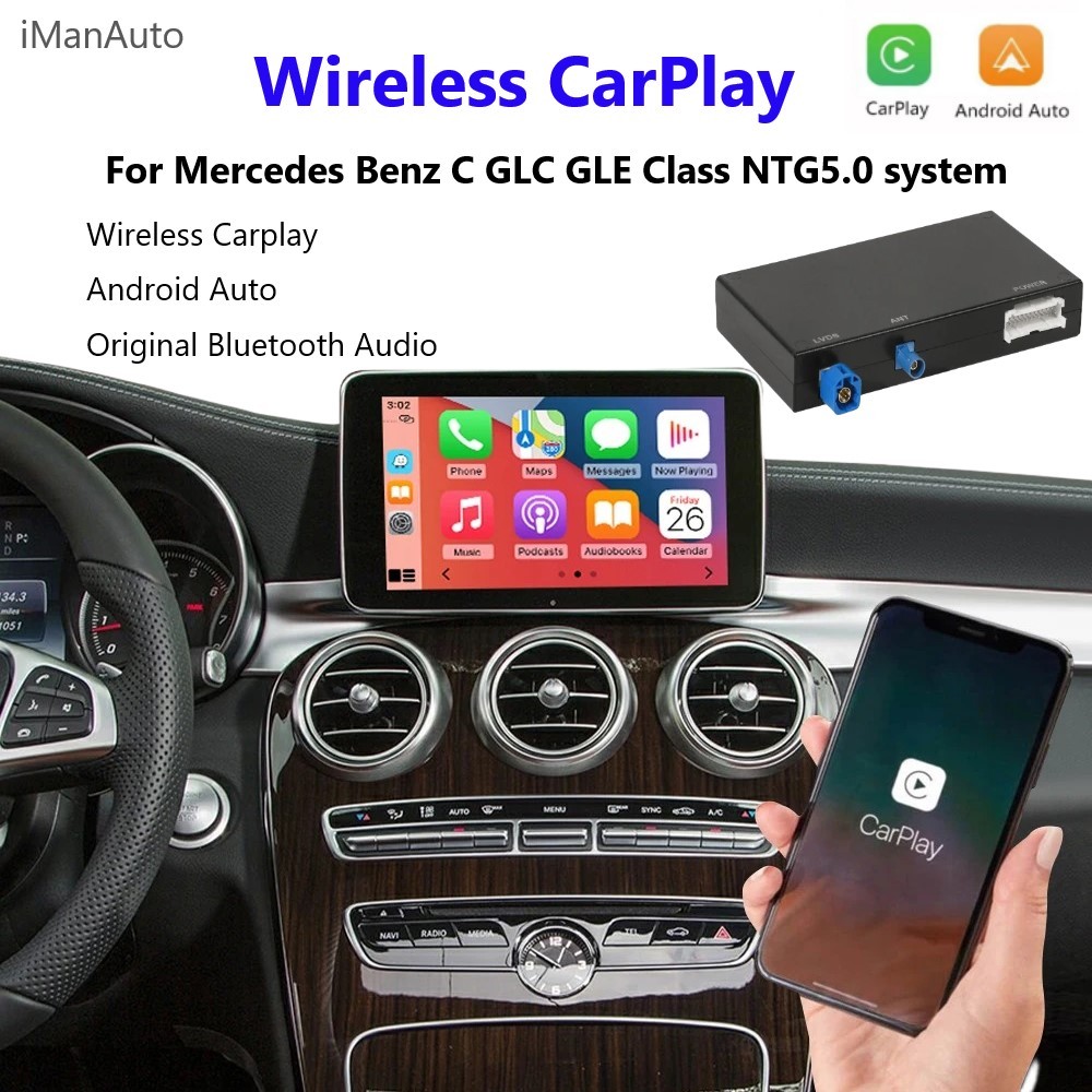 Jual iManAuto Wireless Carplay Android Auto Decoder for Mercedes Benz C ...