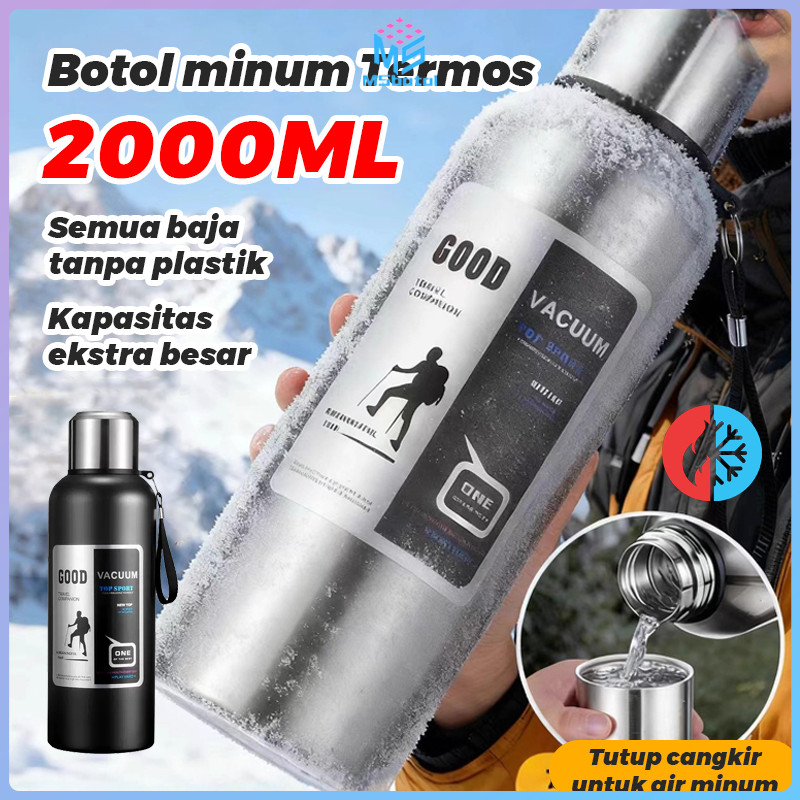 Jual [COD] Botol Minum 2L Termos Premium/Botol Air Berkapasitas Besar ...