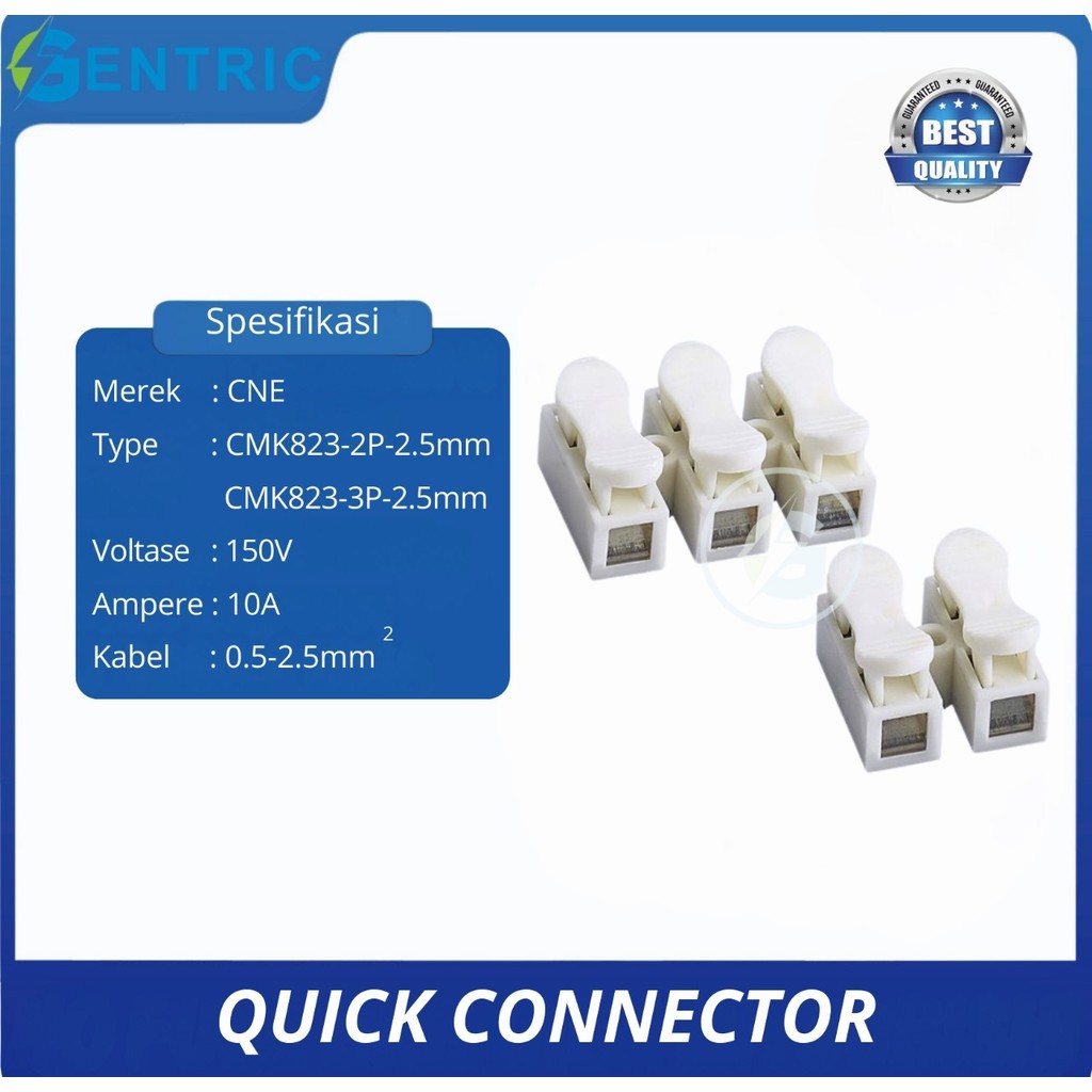 Jual Wire Spring Terminal Sambungan Kabel Listrik Quick Connector 2P/3P ...