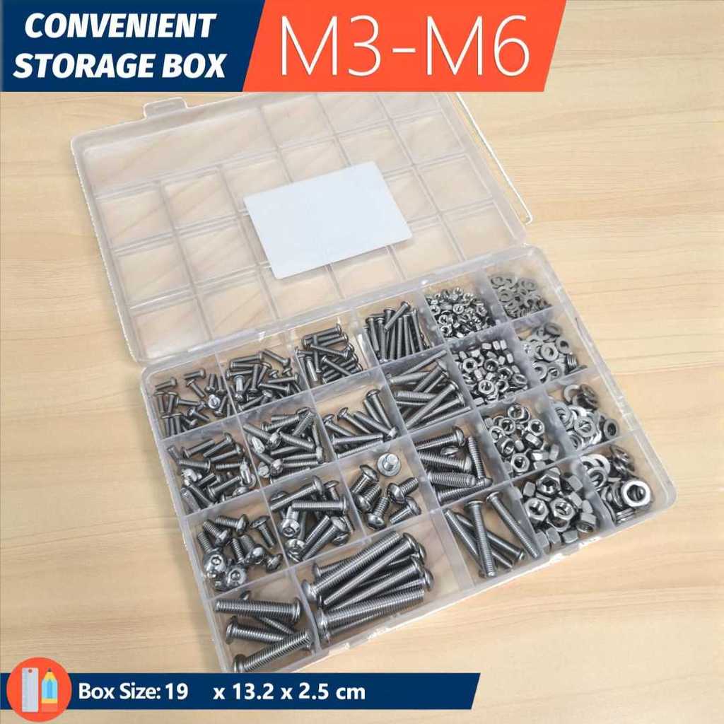 Bolt World 225-Piece Assorted Socket Button Head Allen Bolts – M3 M4 M5 M6 – 12.9 HT - View #4