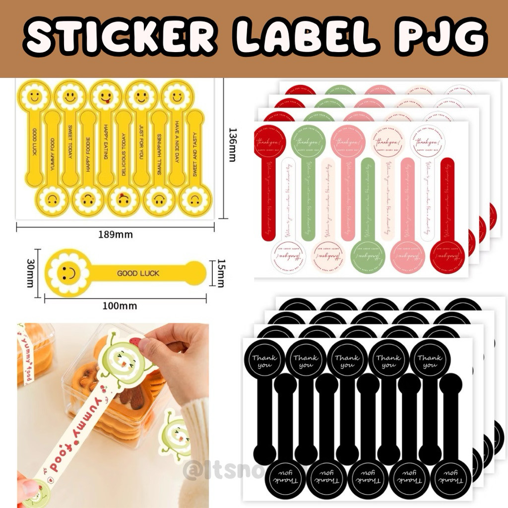 Jual 100pcs Sticker Label Panjang Murah | Sticker Label Aesthetic ...