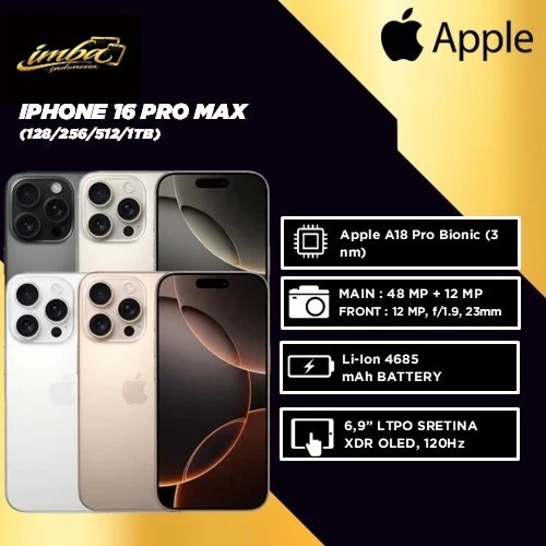 Jual iP 16 Pro Max 256/512/1TB Garansi Resmi Indonesia | Shopee Indonesia