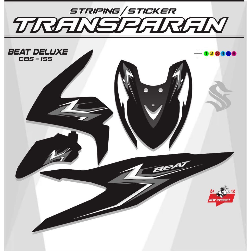 Jual STICKER MOTOR / STICKER TRANSPARAN VARIASI LIS SIMPLE BEAT DELUXE ...