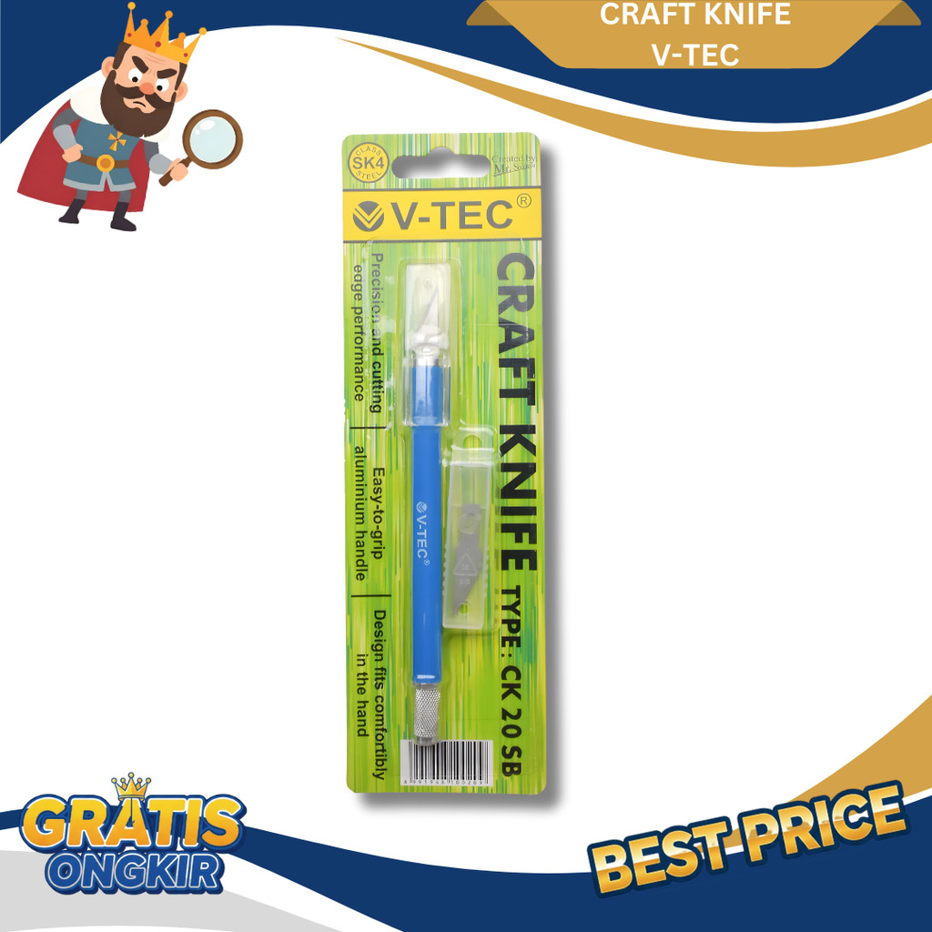 Jual V-Tec Craft Knife CK-20 SB Cutter Ukir VTec CK-20 SB Kecil ...