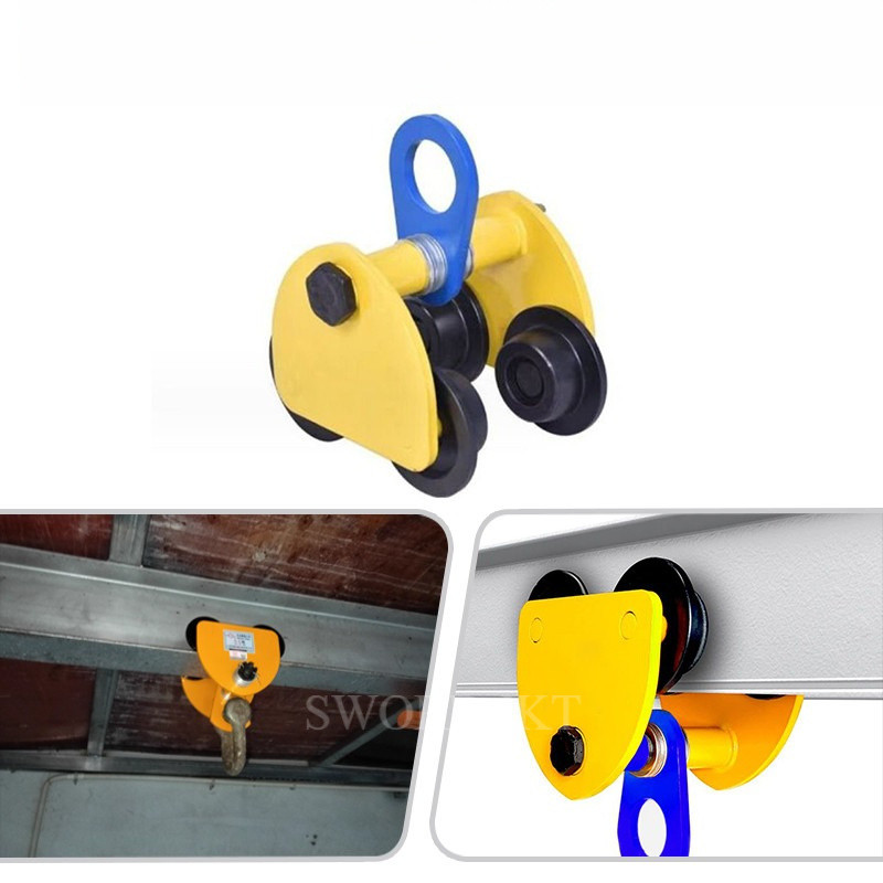 Jual Plain Trolley 1 Ton Manual Beam Trolley Chain Hoist Troli 1000kg I ...