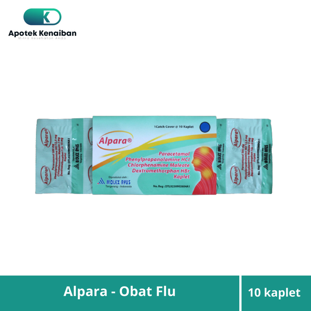 Alpara Kaplet Strip Obat Gejala Flu disertai Batuk / Obat Pilek