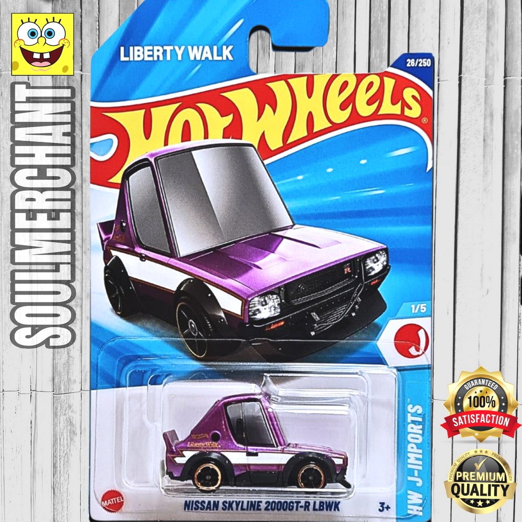 Jual Hot Wheels Nissan Skyline 2000GT-R LBWK Ungu Diecast Mobil Tooned ...
