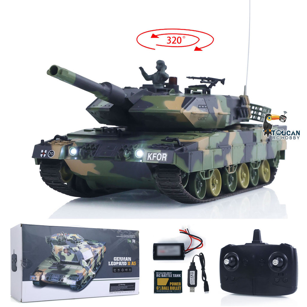 Jual HengLong 3809 RC Tank 2.4GHz 1/24 Leopard 2 A5 Remote Control ...
