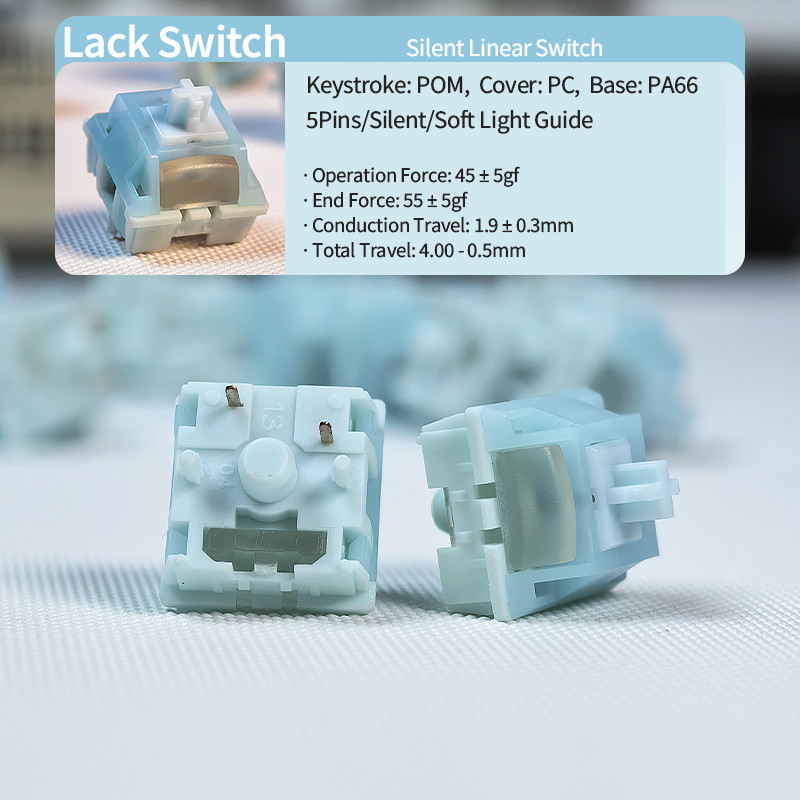 Jual KTT Silent Lake Switch Silent Linear Switches 45gf 5Pin ...
