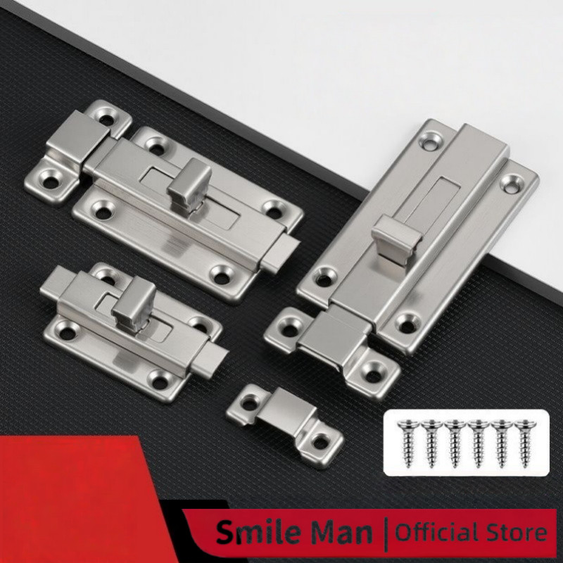 gerendel stainless tebal kanan kiri aman untuk pintu rumah2/3/4inch