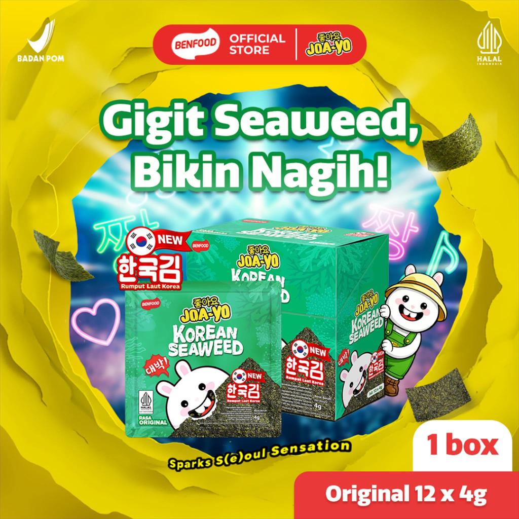 Jual JOA-YO / JOAYO Korean Seaweed Rumput Laut Original 12X4g | Shopee ...