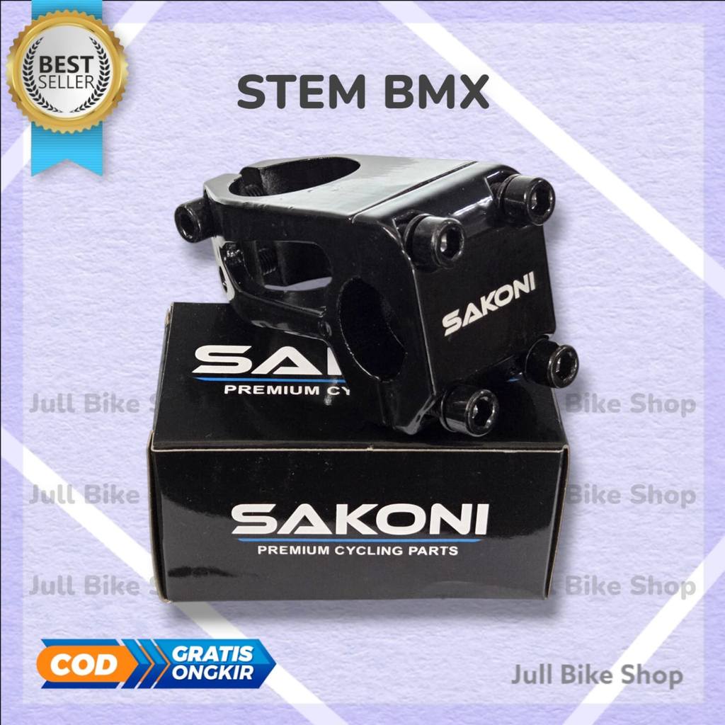 Jual Stem BMX sakoni oversize 28.6mm stang 22.2mm aluminium alloy hitam ...