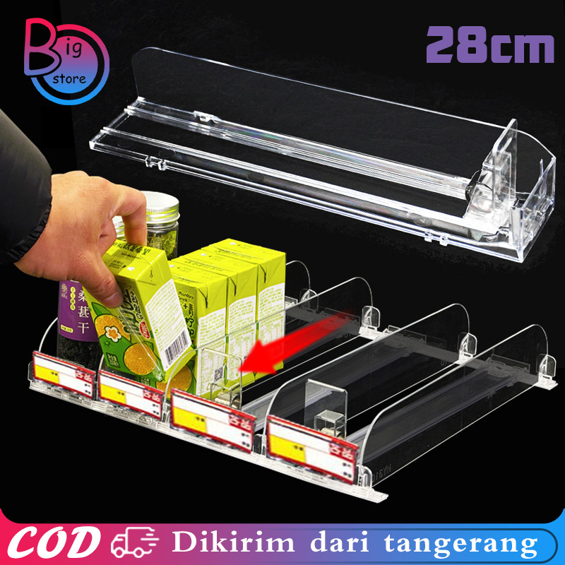 Jual 28cm Rak Pusher Display Pusher Rokokok Display Rak Akrilik Dengan ...