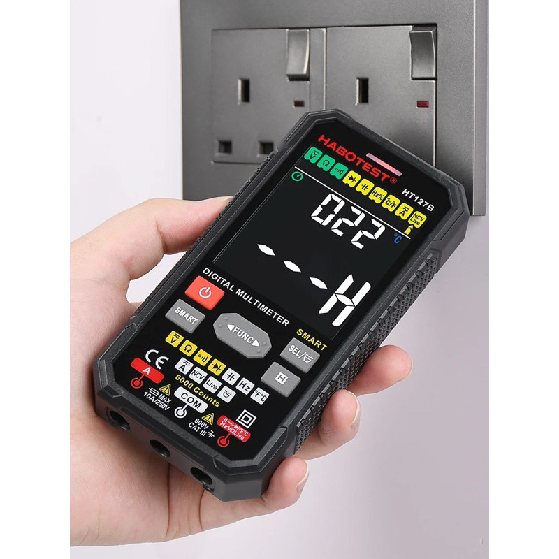 Jual Multimeter Digital Otomatis Layar Warna VA Pengukur Tegangan Arus ...