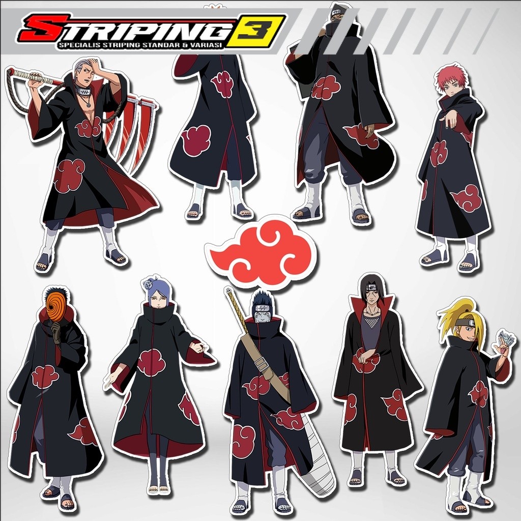 Jual Stiker/Sticker Anime Akatsuki Aesthetic Waterproof Laminasi stiker ...