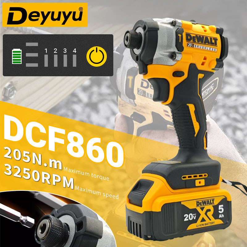 Jual Deyuyu DCF860 Brushless Impact Driver Cordless Impact Drill ...