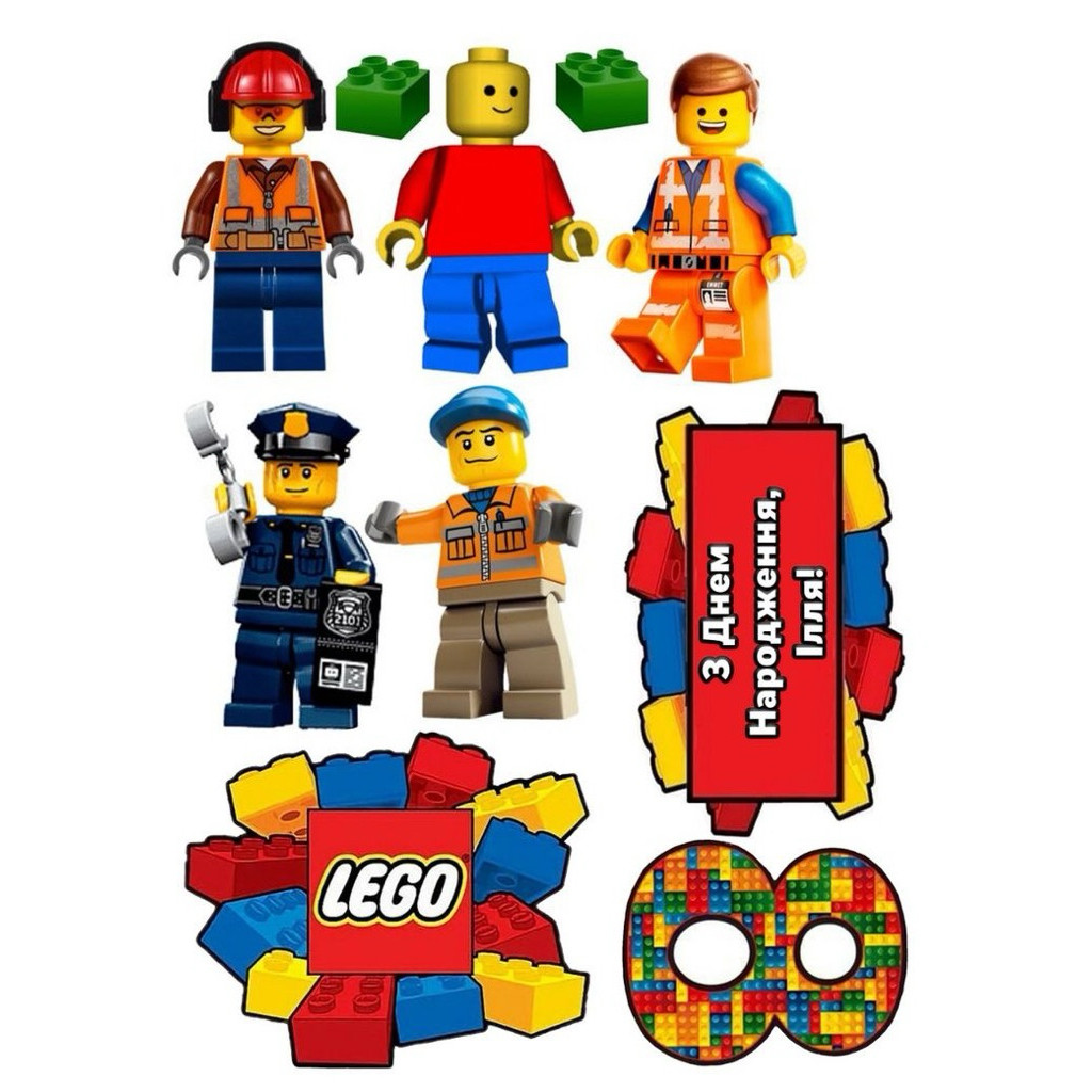 Jual TOPPER LEGO/ Topper Birthday Lego Custom Nama/ Topper Ultah LEGO ...
