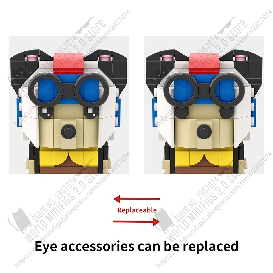 Jual MOOXI Brickheaded Cartoon Anime Figures Building Blocks Model Set ...