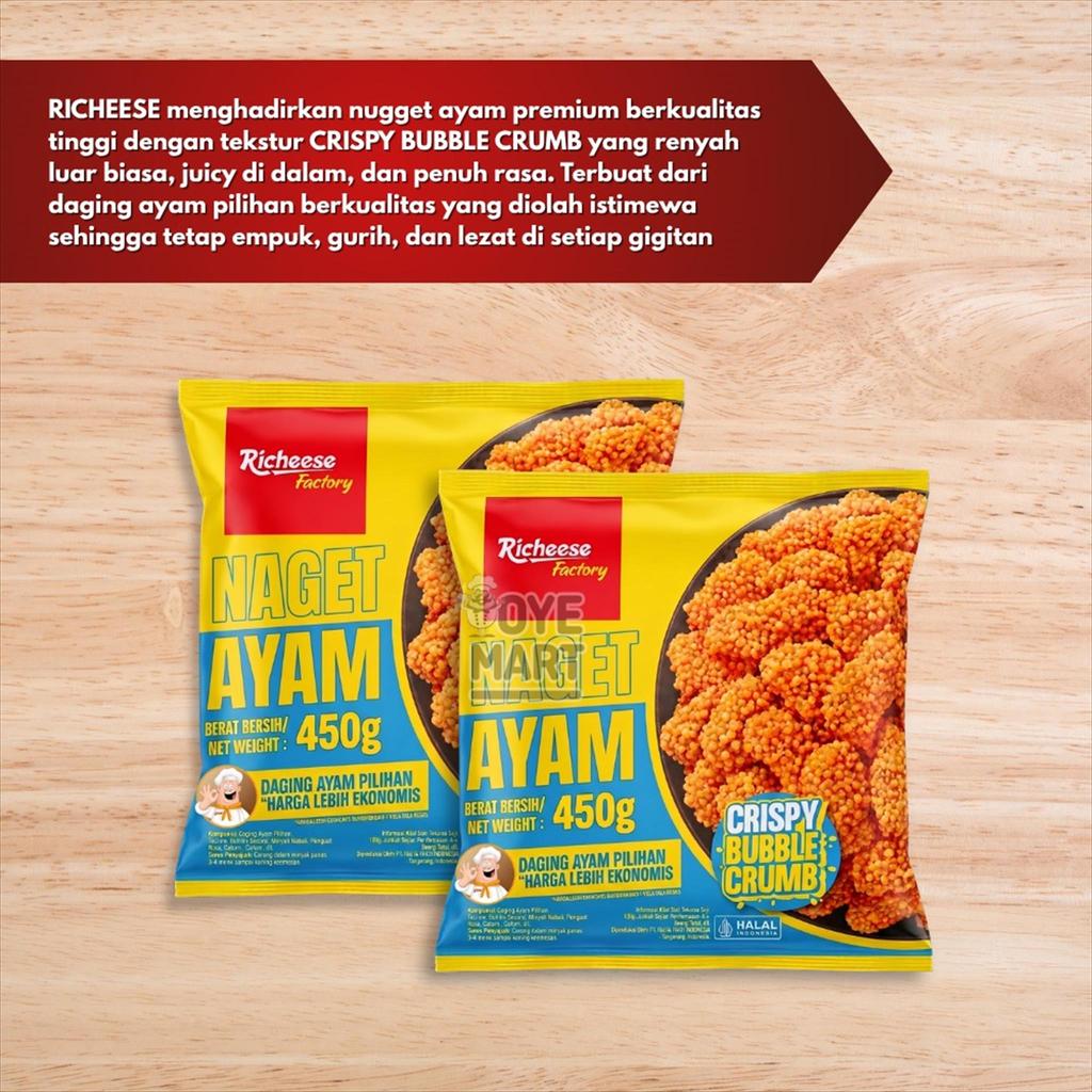 Jual RICHEESE NAGET AYAM CRISPY BUBBLE 450 GR | Shopee Indonesia